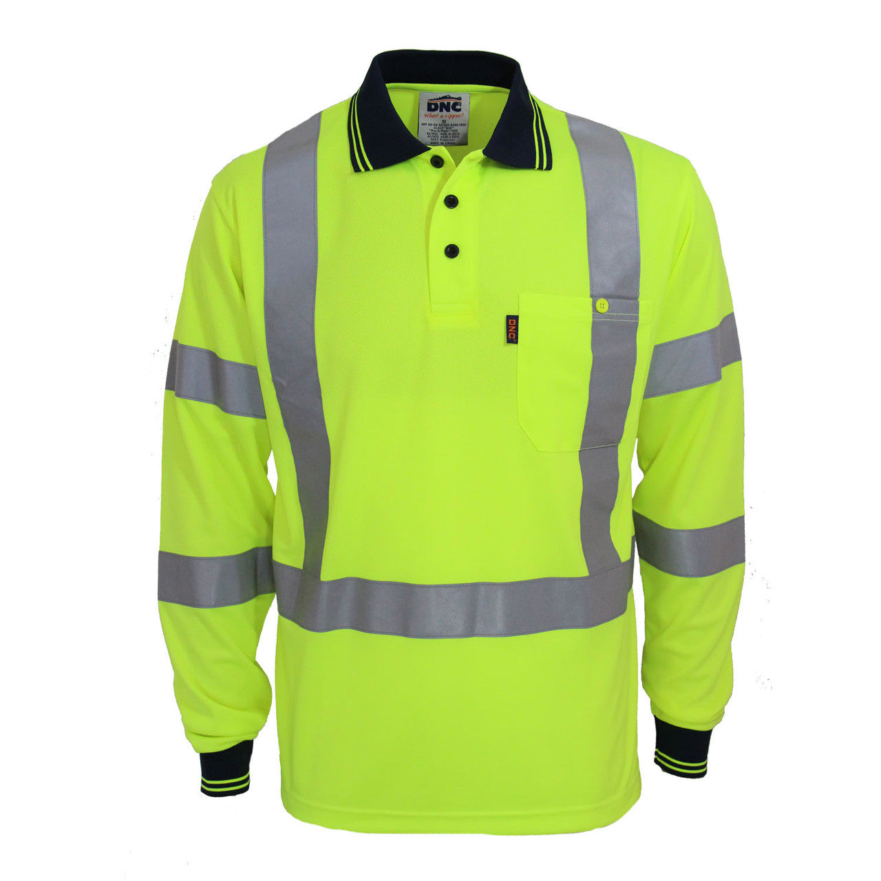DNC Hi-Vis "X' Back & Bio-motion Taped Polo 3710