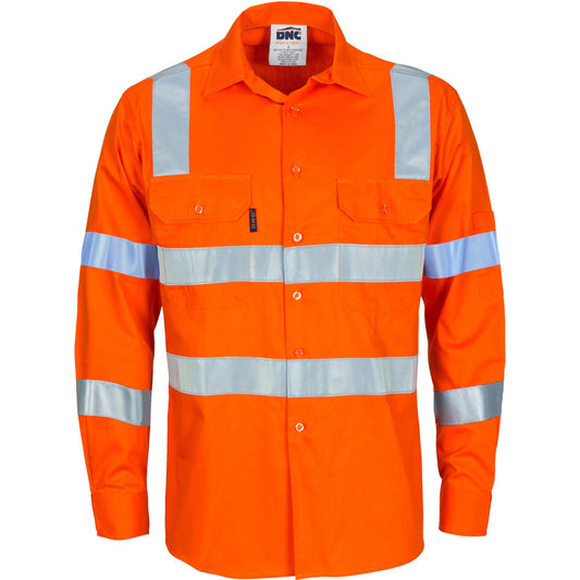 DNC HIVIS D/N L/W COTTON SHIRT 3743