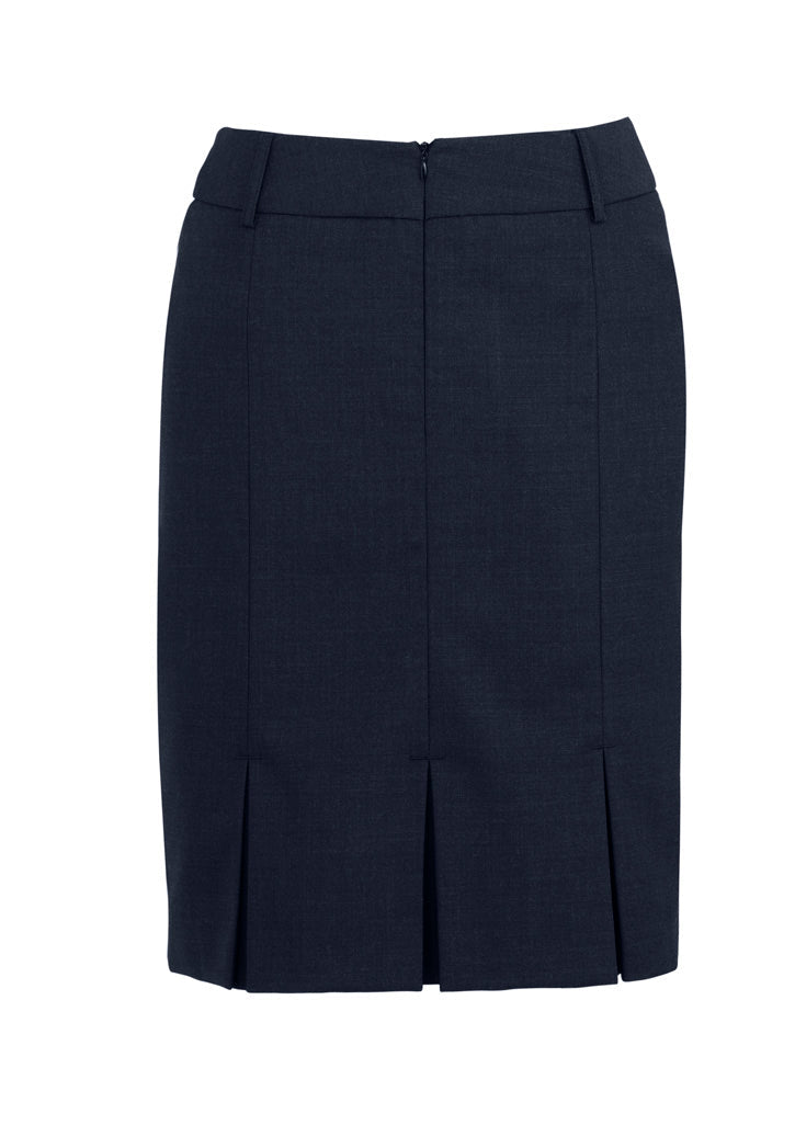 BIZ CORPORATES Womens Comfort Wool Stretch Multi-Pleat Skirt 24015