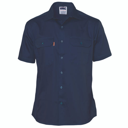 DNS Cotton Drill Work Shirt - Short Sleeve