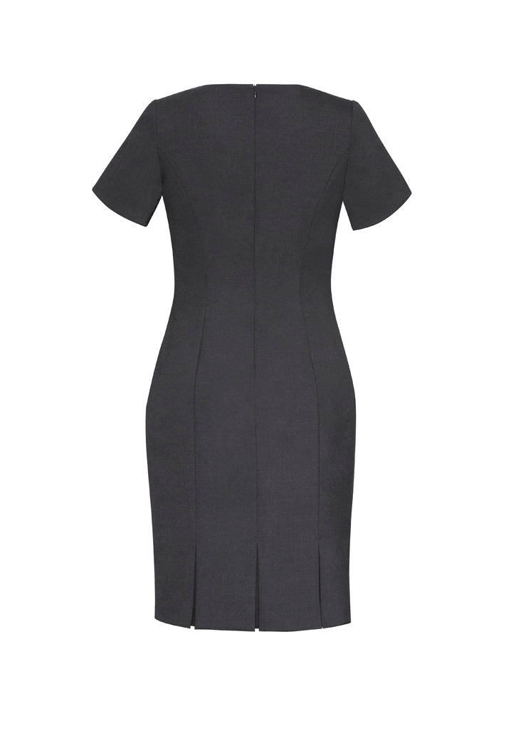 BIZ CORPORATES Womens Comfort Wool Stretch Short Sleeve Shift Dress 34012
