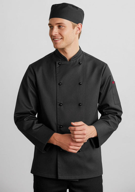 BIZ COLLECTION Mens Al Dente Long Sleeve Chef Jacket CH230ML