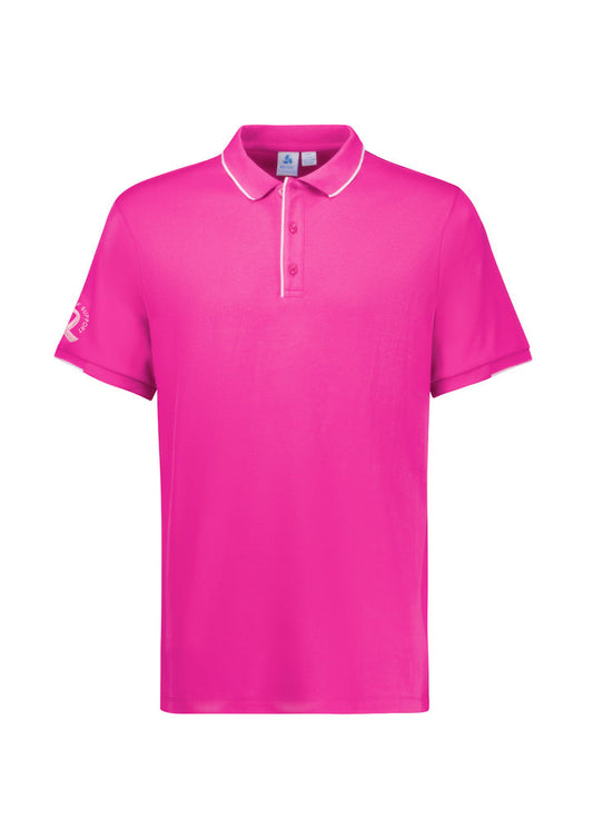 INAURA Mens Pink Short Sleeve Polo CST313MS