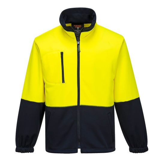 MH315 - Hi-Vis Water Repellent Contrast Zipped Class D Brush Fleece
