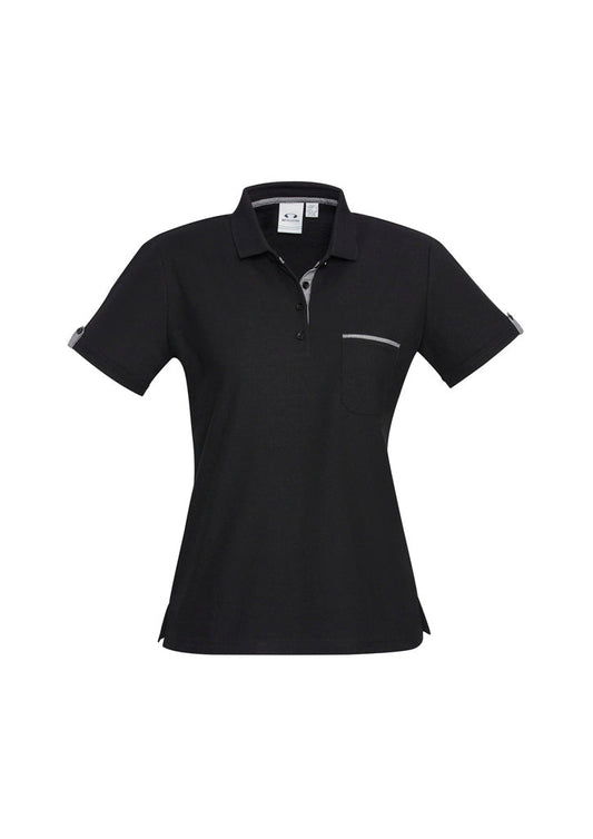 BIZ COLLECTION Womens Edge Short Sleeve Polo P305LS