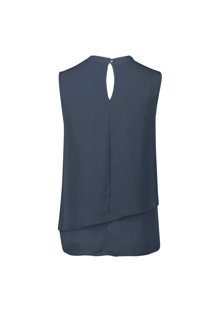 BIZ CORPORATES Womens Seville Sleeveless Layered Blouse RB260LN