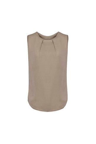 BIZ CORPORATES Womens Estelle Sleeveless Pleat Detail Blouse RB973LN Clearance