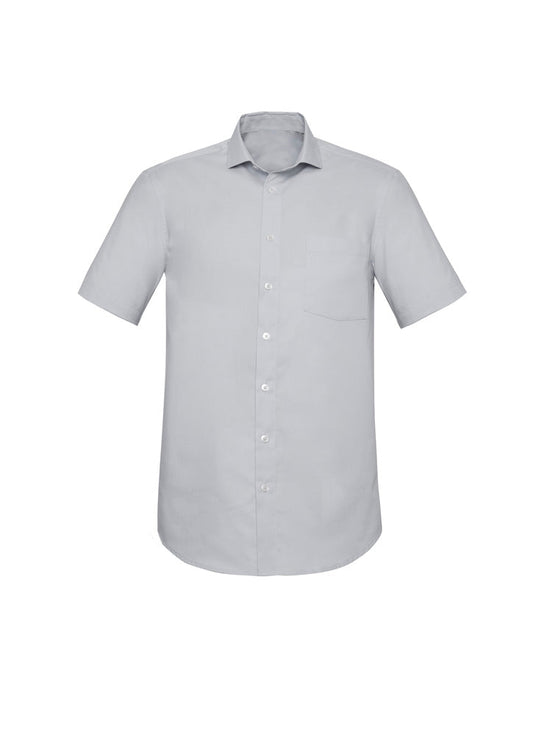 BIZ CORPORATES Mens Charlie Classic Fit Short Sleeve Shirt RS968MS Clearance