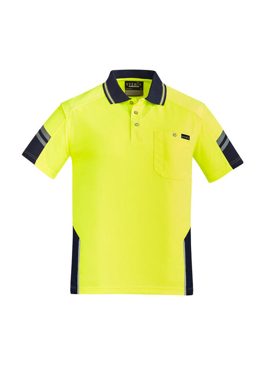 SYZMIK Mens Hi Vis Reinforced Squad Short Sleeve Polo ZH465