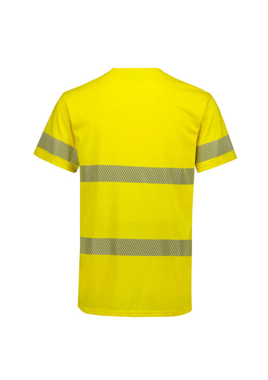 SYZMIK Mens Hi Vis Segmented Tape Cotton Tee ZH510