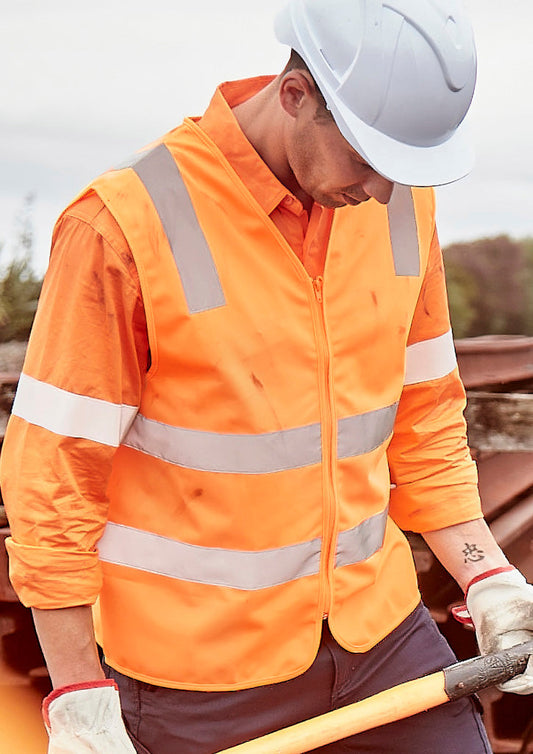 SYZMIK Unisex Hi Vis VIC Rail Zip Vest ZV687