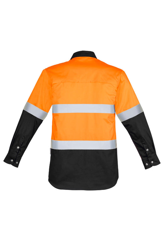 SYZMIK Mens Industrial Long Sleeve Shirt - Hoop Taped ZW123
