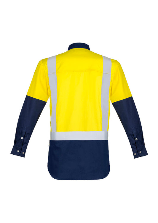 SYZMIK Mens Industrial Long Sleeve Shirt - Shoulder Taped ZW124