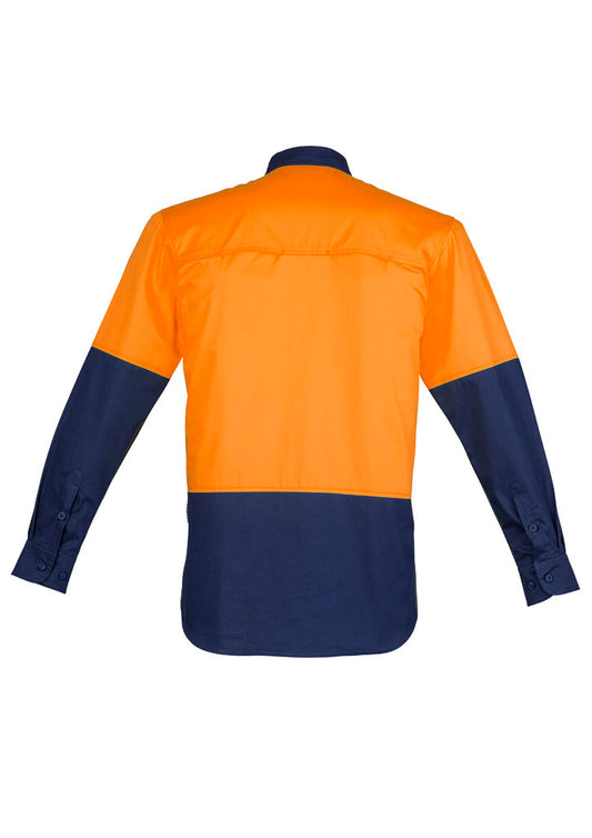 SYZMIK Mens Closed Front Long Sleeve Shirt ZW560