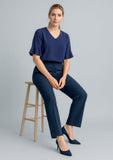 BIZ CORPORATES Womens Cool Stretch Adjustable Waist Pant 10115
