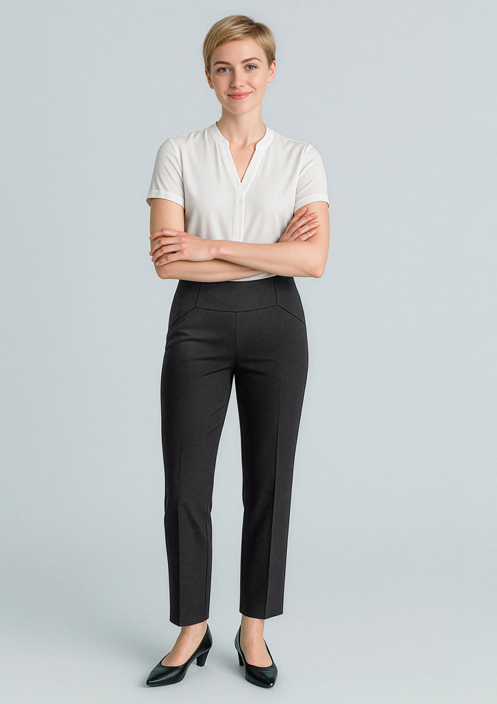 BIZ CORPORATES Womens Cool Stretch Bandless Slim Leg Pant 10121