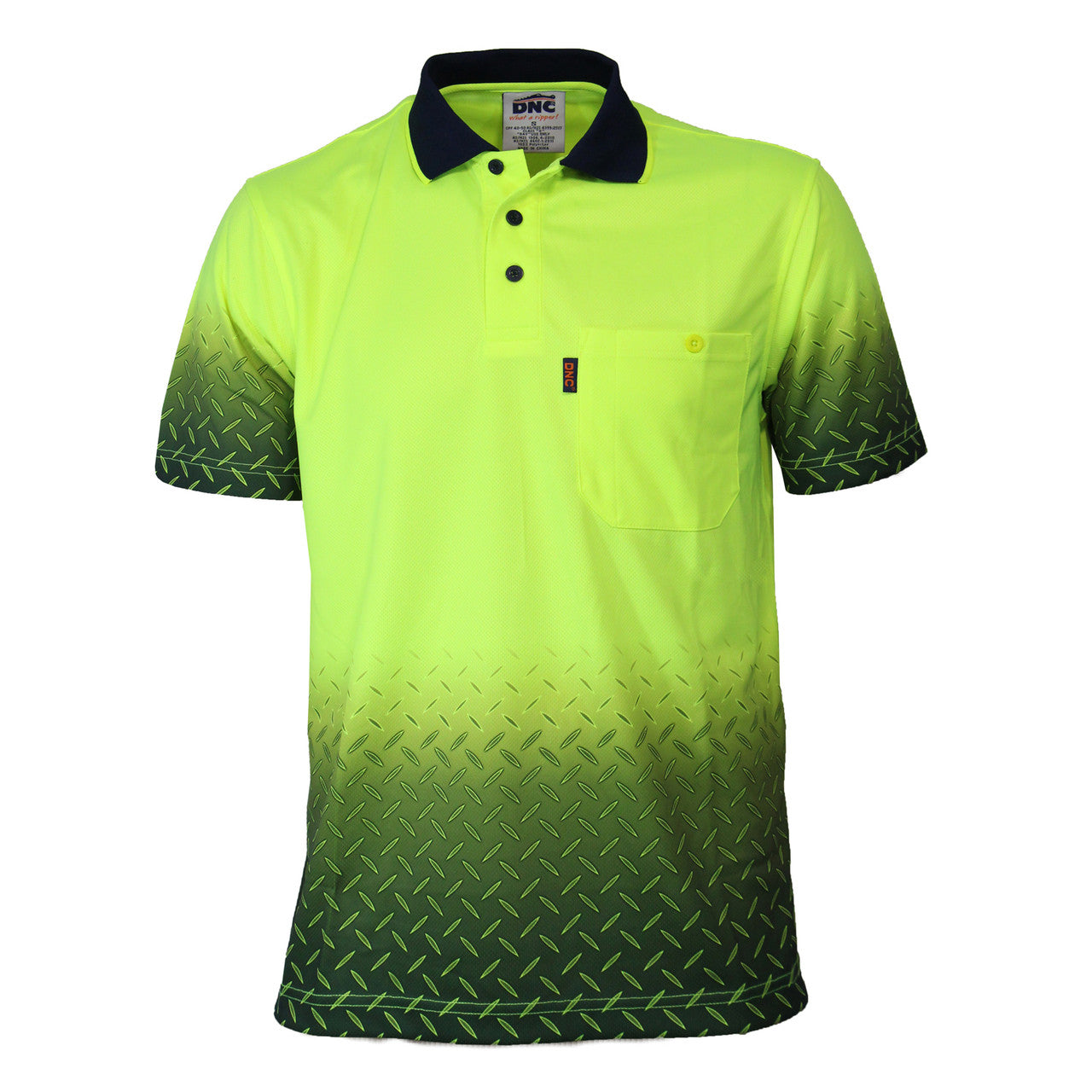 DNC HiVis Sublimated Diamond Plate Polo 3552