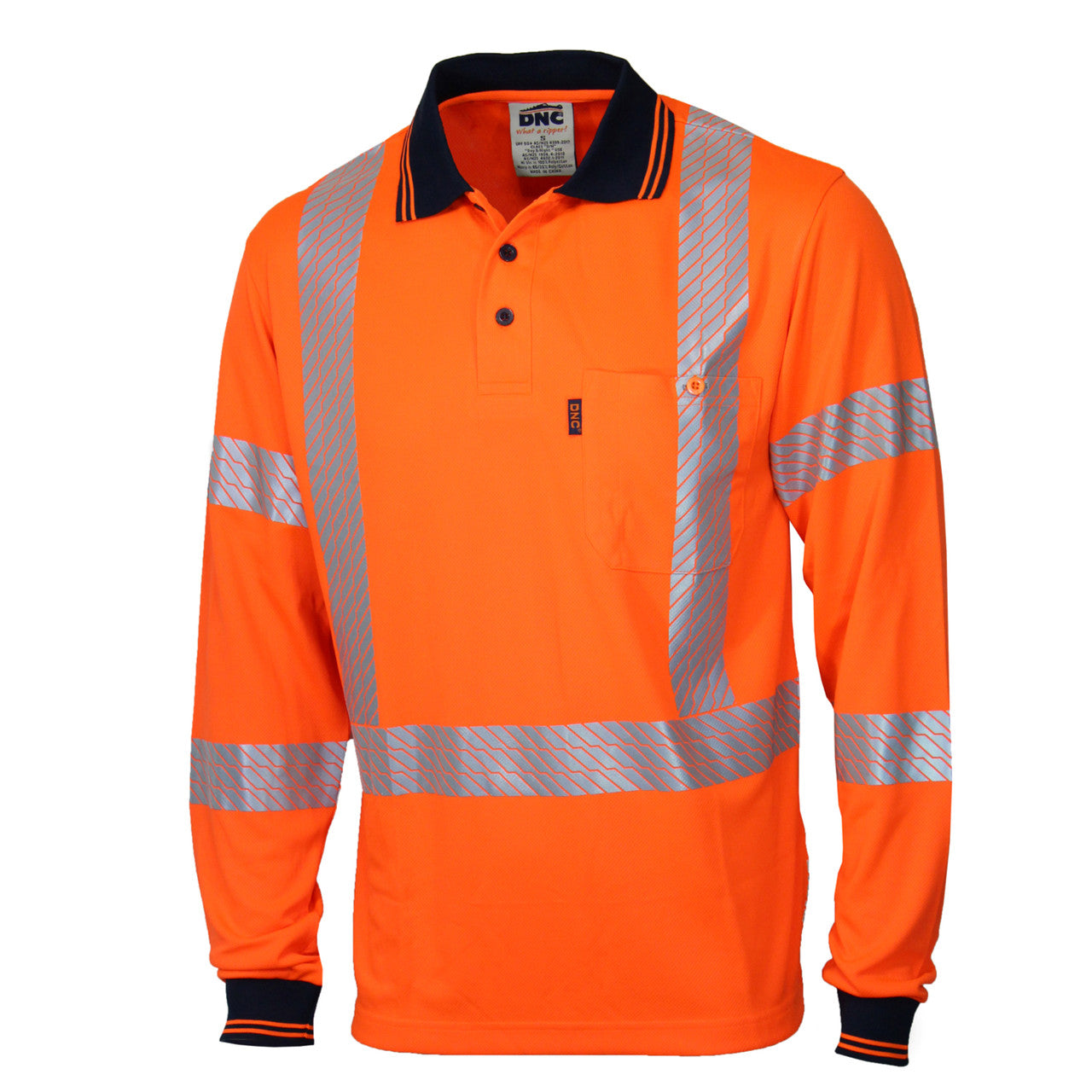 DNC HiVis Segmented Tape X Back Polo - LS 3510