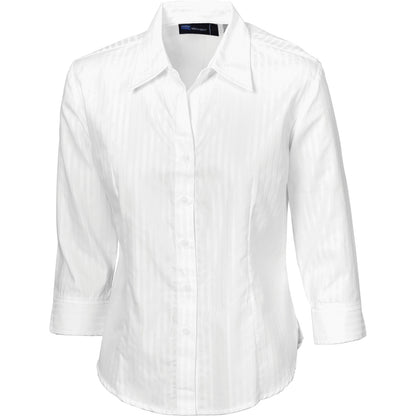 DNC Ladies Tonal Stripe Shirts - 3/4 Sleeve 4236
