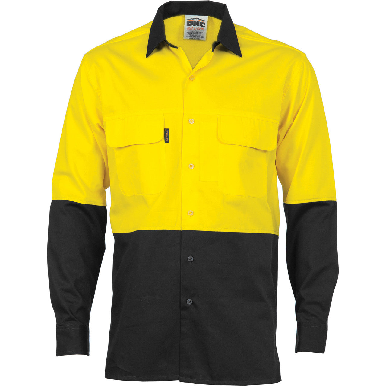 DNC HiVis 3 Way Cool-Breeze Cotton Shirt - Long sleeve 3938