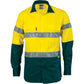 DNC HiVis Two Tone Drill Shirt with 3M 8910 R/Tape - Long Sleeve 3836