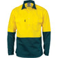 DNC HiVis Two Tone Close Front Cotton Drill Shirt - long sleeve Guss et Sleeve 3834