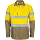 DNC HiVis L/W Cool-Breeze T2 Vertical Vented Cotton Shirt with Gusset Sleeves. Generic Tape - Long sleev 3784