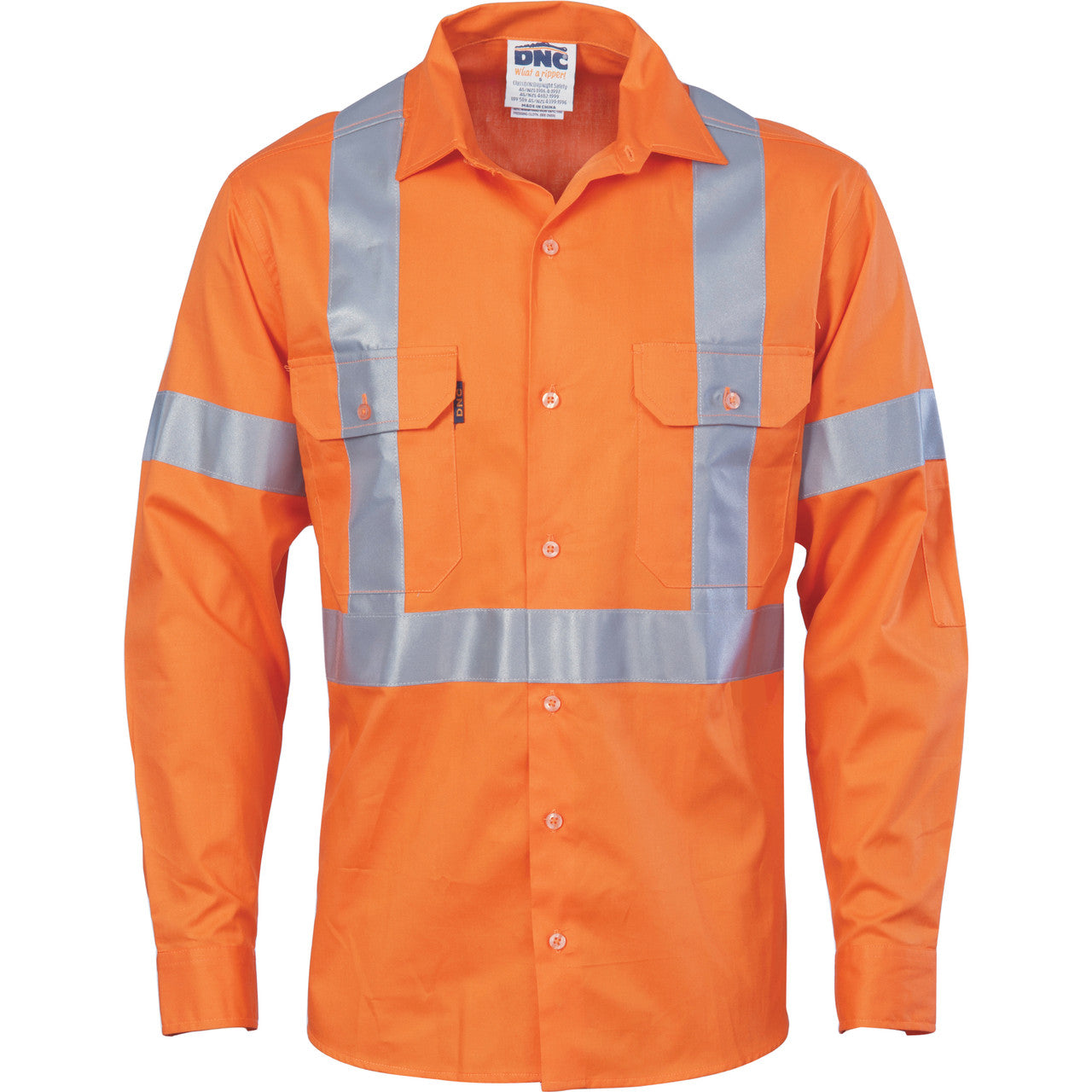 DNC Cotton Shirt X Back CSR T L/S 3546