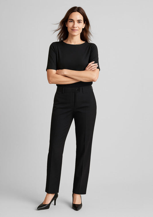 BIZ CORPORATES Womens Comfort Wool Stretch Relaxed Pant 14011