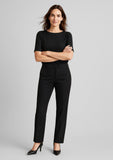 BIZ CORPORATES Womens Comfort Wool Stretch Relaxed Pant 14011