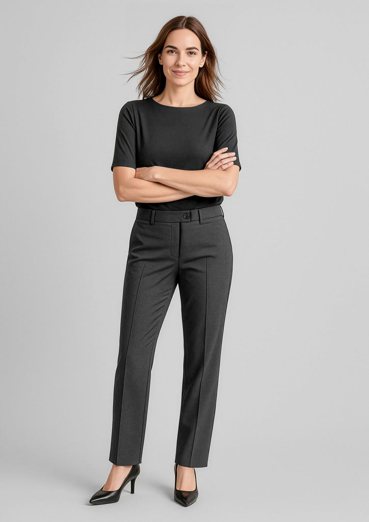 BIZ CORPORATES Womens Comfort Wool Stretch Relaxed Pant 14011