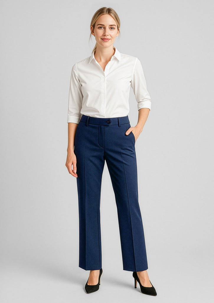 BIZ CORPORATES Womens Comfort Wool Stretch Adjustable Waist Pant 14015