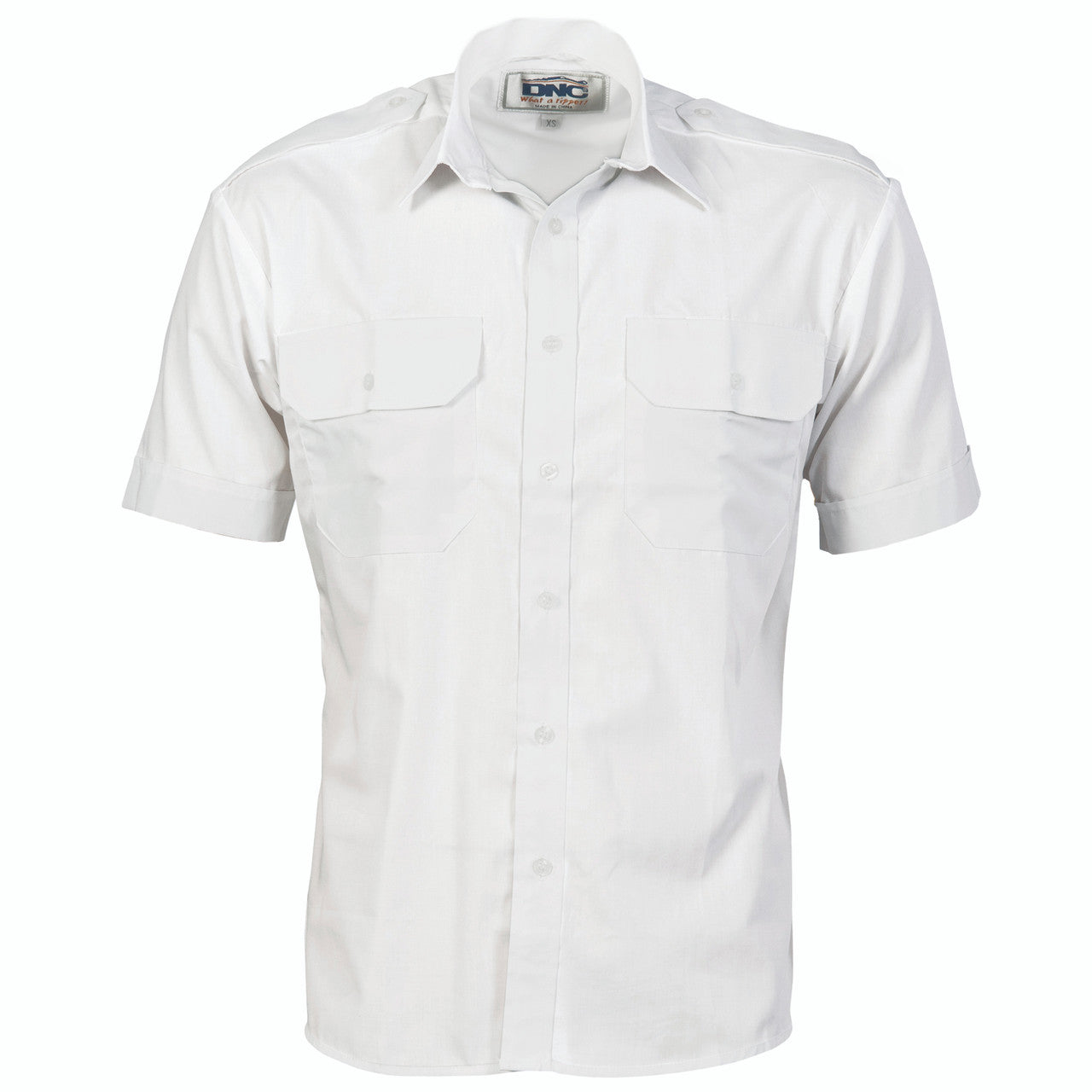 DNC Epaulette Polyester/Cotton Work Shirt - Short Sleeve 3213