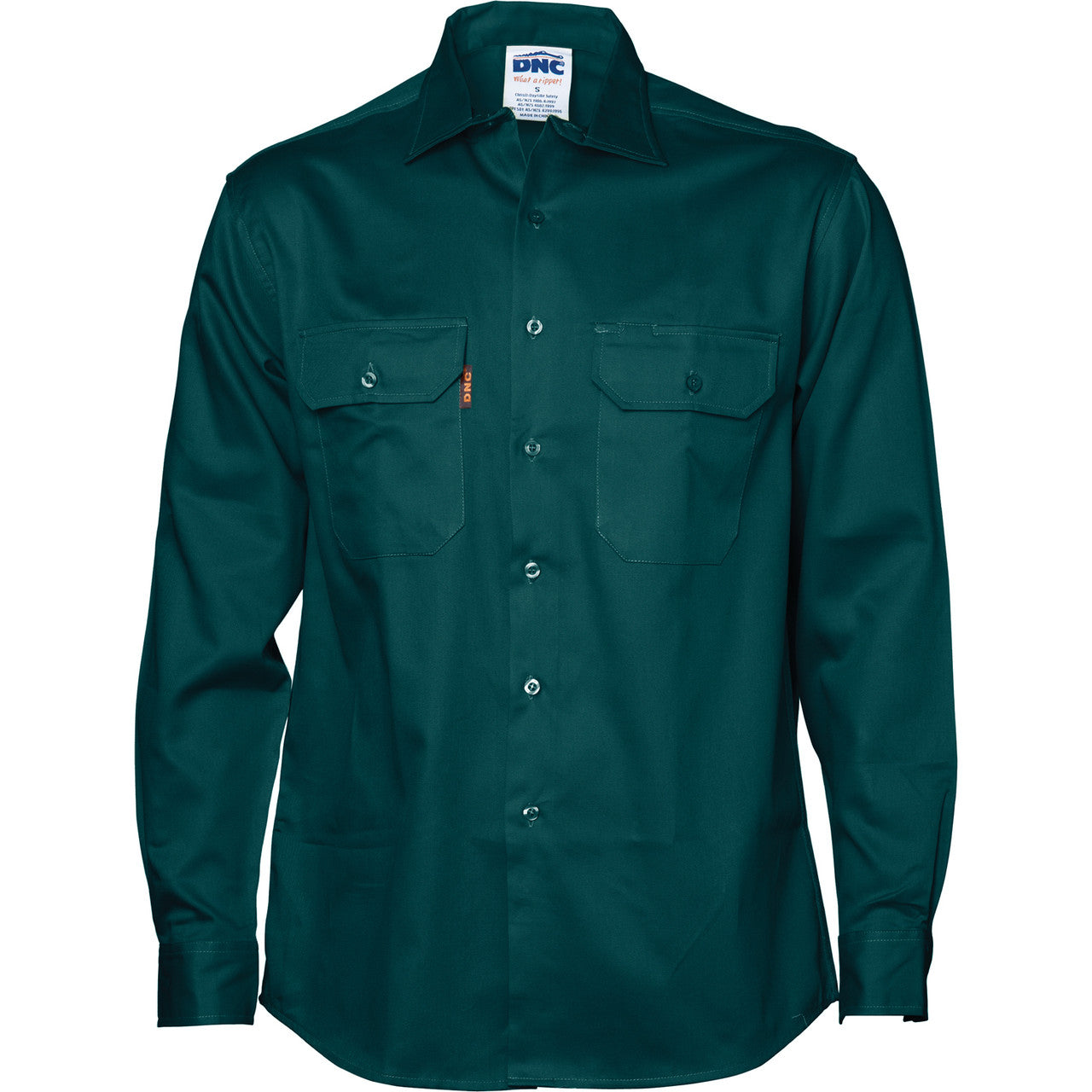 DNC Cotton Drill Work Shirt - Long Sleeve 3202