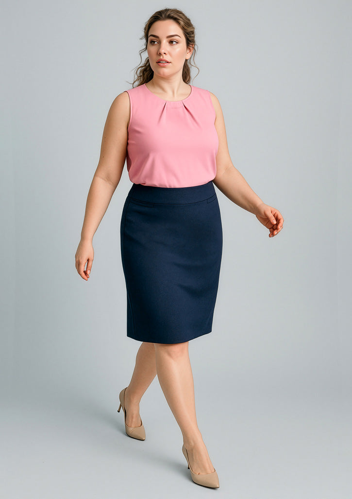 BIZ CORPORATES Womens Cool Stretch Relaxed Fit Lined Skirt 20111