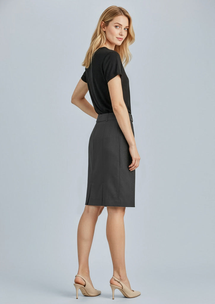 BIZ CORPORATES Womens Cool Stretch Multi-Pleat Skirt 20115