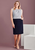 BIZ CORPORATES Womens Siena Front Pleat Detail Straight Skirt 20720