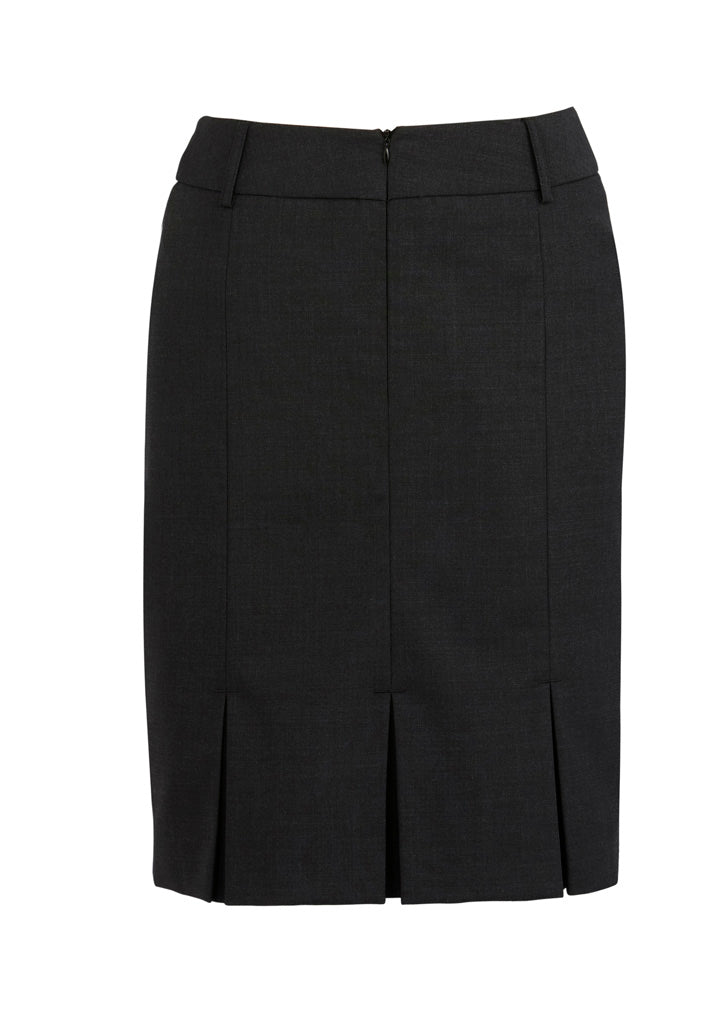 BIZ CORPORATES Womens Comfort Wool Stretch Multi-Pleat Skirt 24015