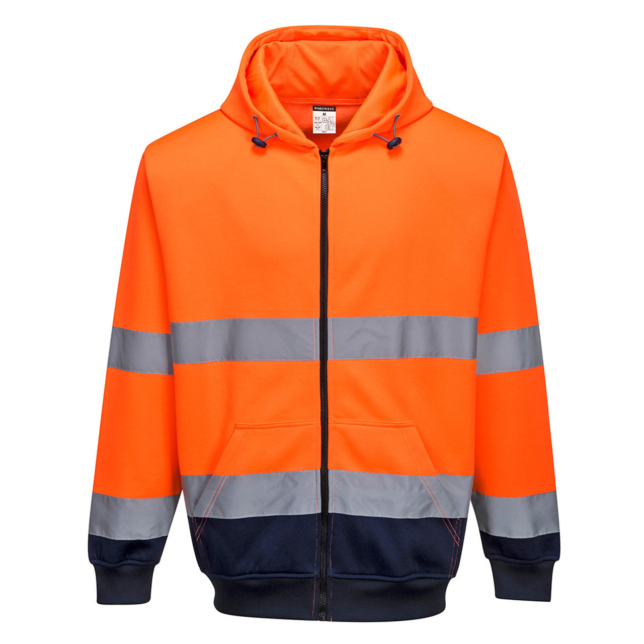 B317 - Hi-Vis Two-Tone Zipped Hoody