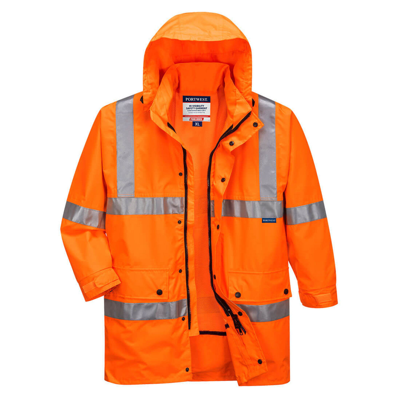 MF306 - Argyle Full Hi-Vis Rain Jacket with Tape