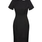 BIZ CORPORATES Womens Cool Stretch Short Sleeve Shift Dress 30112