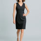 BIZ CORPORATES Womens Cool Stretch Sleeveless V-Neck Dress 30121