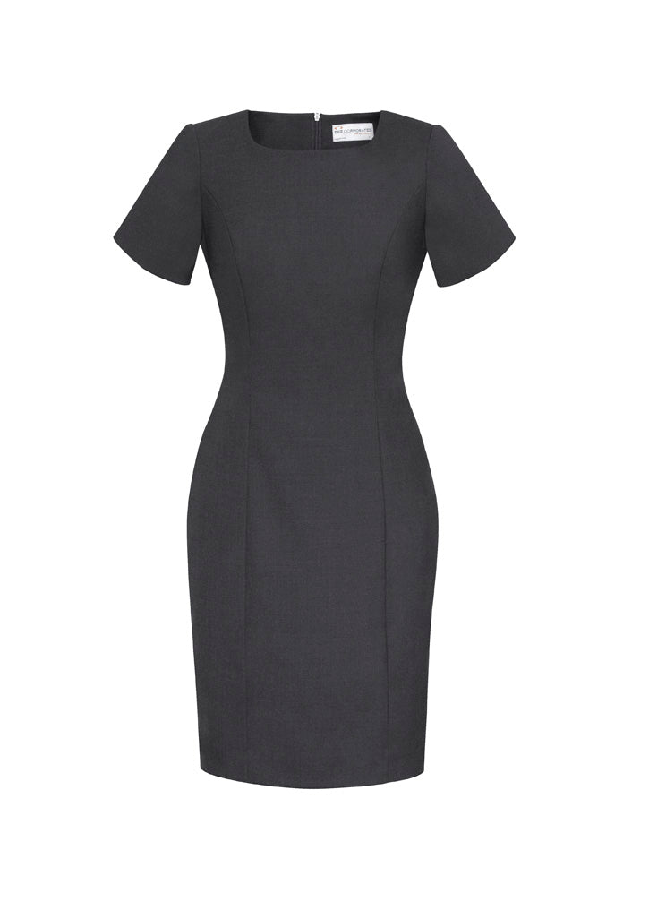 BIZ CORPORATES Womens Comfort Wool Stretch Short Sleeve Shift Dress 34012