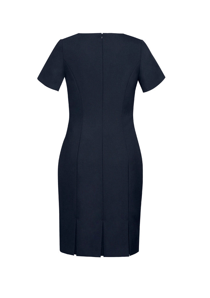 BIZ CORPORATES Womens Comfort Wool Stretch Short Sleeve Shift Dress 34012