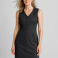 BIZ CORPORATES Womens Comfort Wool Stretch Sleeveless V-Neck Dress 34021