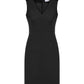 BIZ CORPORATES Womens Comfort Wool Stretch Sleeveless V-Neck Dress 34021