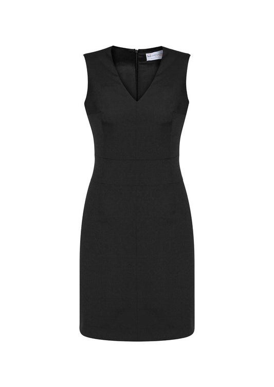 BIZ CORPORATES Womens Comfort Wool Stretch Sleeveless V-Neck Dress 34021