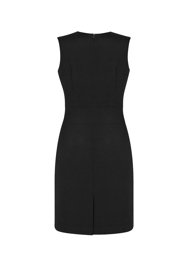 BIZ CORPORATES Womens Comfort Wool Stretch Sleeveless V-Neck Dress 34021