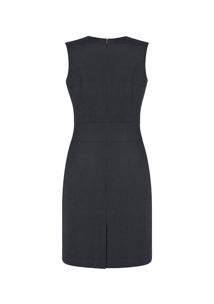 BIZ CORPORATES Womens Comfort Wool Stretch Sleeveless V-Neck Dress 34021