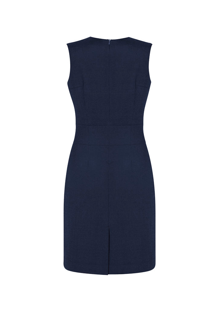BIZ CORPORATES Womens Comfort Wool Stretch Sleeveless V-Neck Dress 34021